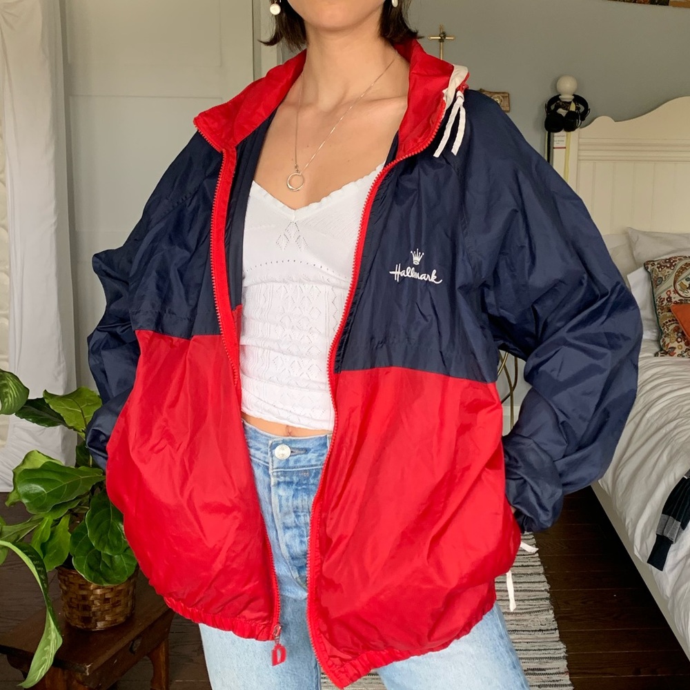 Block colour Hallmark wind breaker